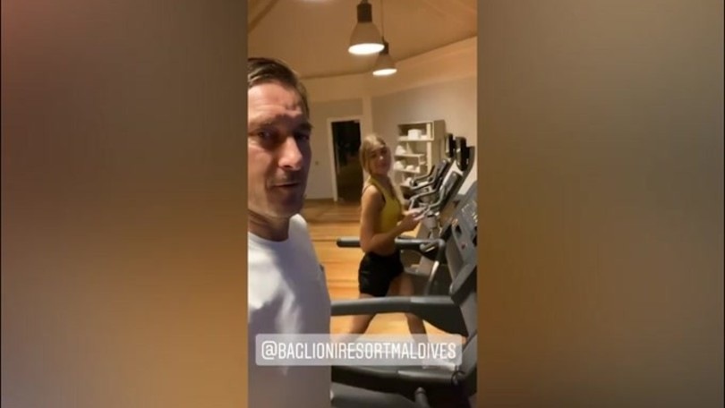 Totti, super corsa in palestra
