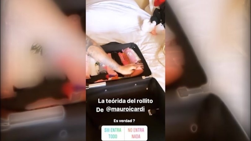 Icardi e la tecnica del 'Rollito' per preparare la valigia
