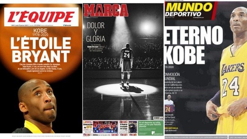 Kobe Bryant: la stampa estera ricorda la stella NBA