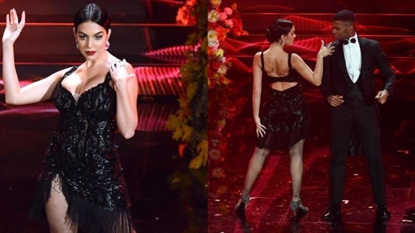 Georgina a Sanremo, tango sexy sul palco dell'Ariston