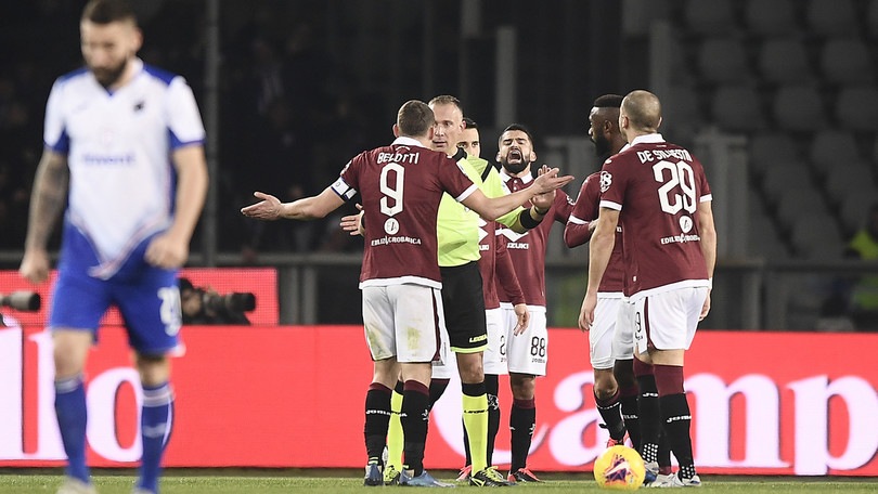 Torino-Sampdoria 1-3, il tabellino