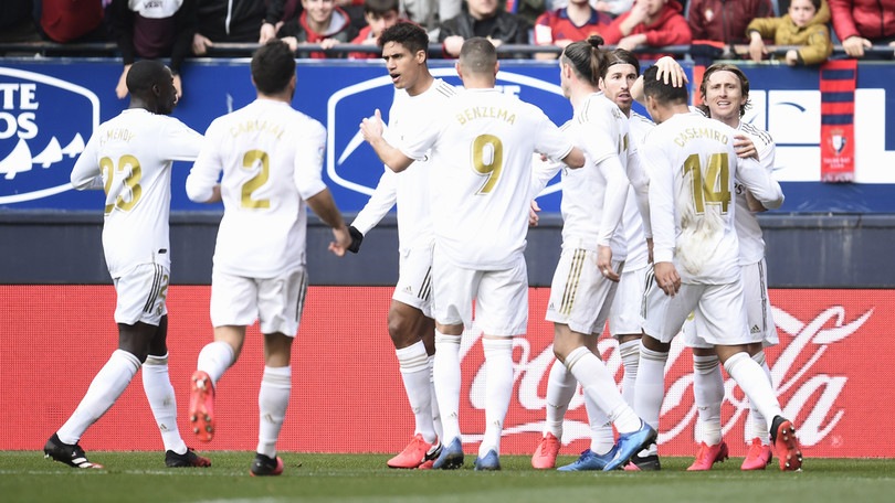 Liga, poker del Real Madrid sul campo dell'Osasuna