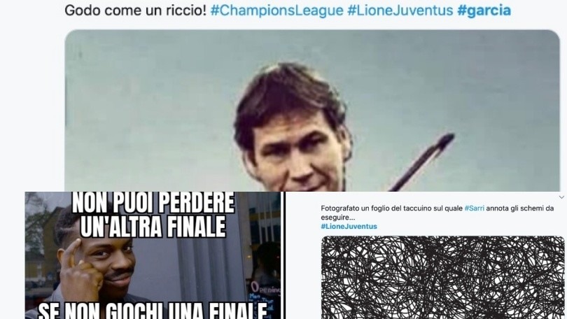 Juve, la sconfitta per 1-0 a Lione scatena l'ironia sui social