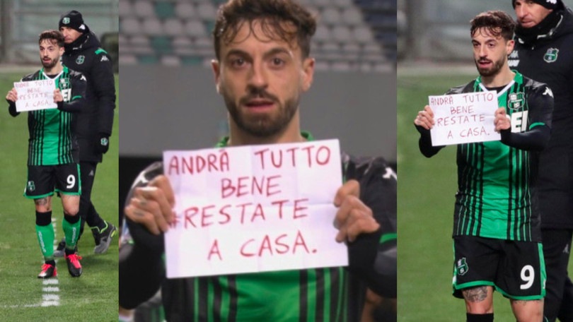 Coronavirus, l'appello di Caputo dopo il gol: "Restate a casa"