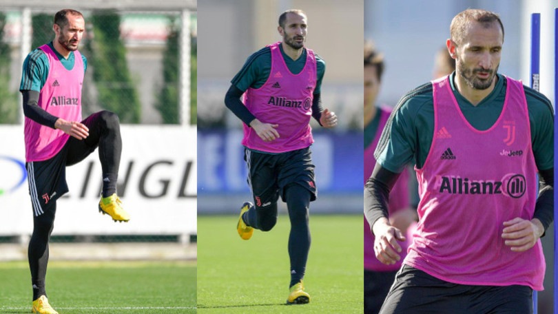 Juve, Chiellini si allena duramente per la Champions
