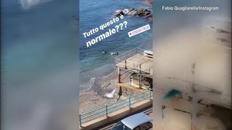 Quagliarella denuncia l'irresponsabilità di alcuni bagnanti