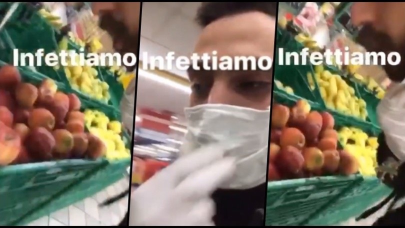 Coronavirus, si fa il video mentre sputa sulla frutta: denunciato un 25enne