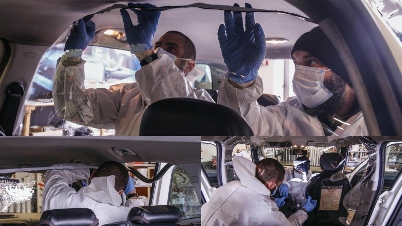Coronavirus, sui taxi arriva la separazione trasparente in plastica