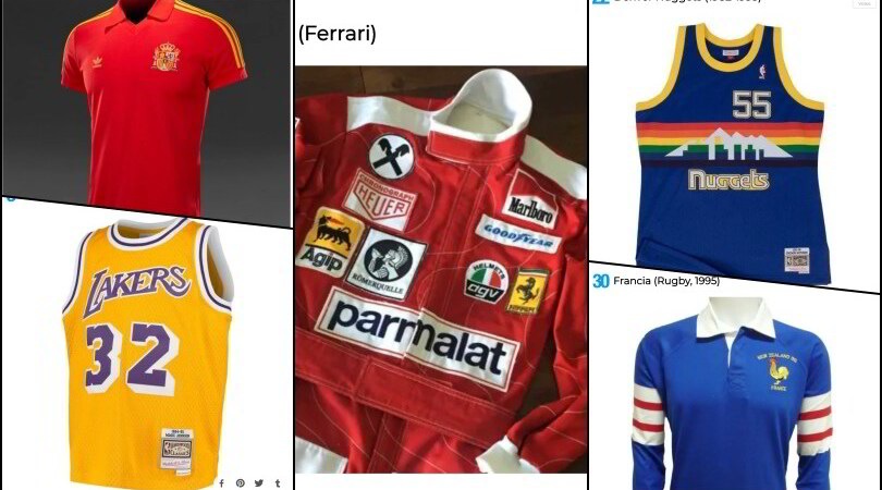 Marca: "Ecco le 30 divise sportive più belle di tutti i tempi"