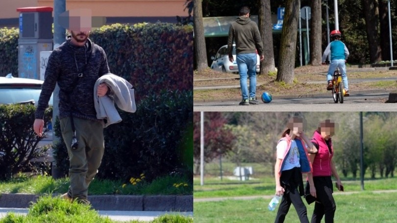 Lombardia, persone in giro senza mascherine