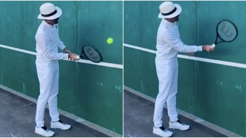Coronavirus, sfida social di Federer con il cappello. E tagga Cristiano Ronaldo...