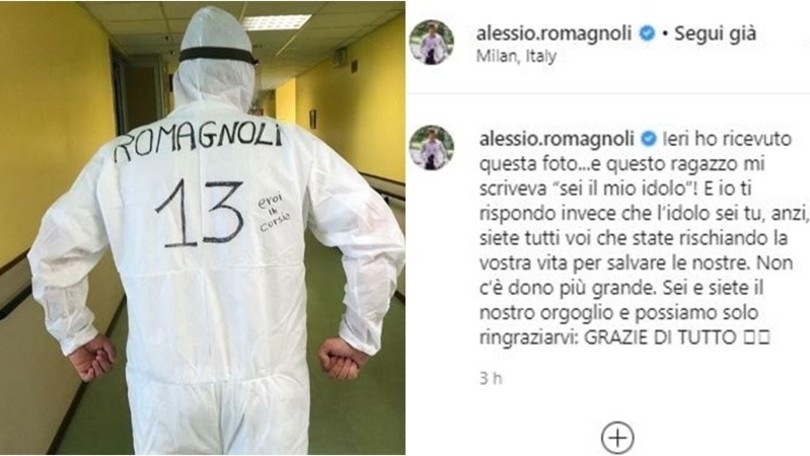 Romagnoli ai medici impegnati contro il Coronavirus: "Siete il nostro orgoglio"