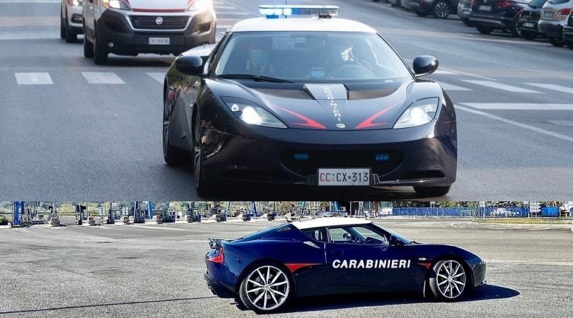 I Carabinieri per l'emergenza Coronavirus anche con la supercar