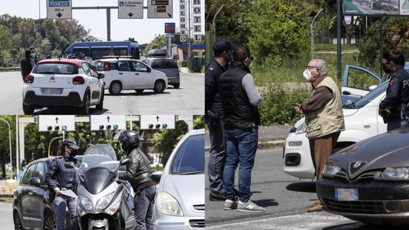 Coronavirus, a Roma la polizia blocca la Pontina ed effettua controlli a tappeto