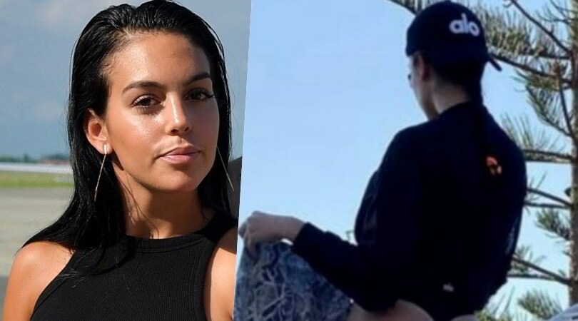 Georgina stende i panni all'aperto: che look!