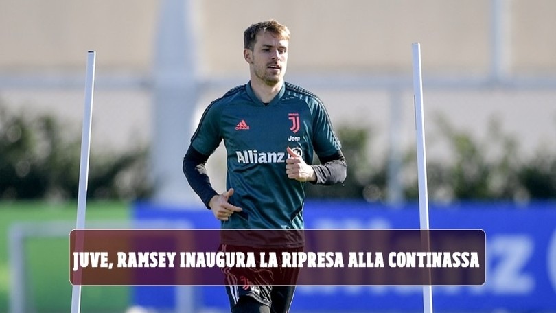 Juve, Ramsey inaugura la ripresa dei lavori