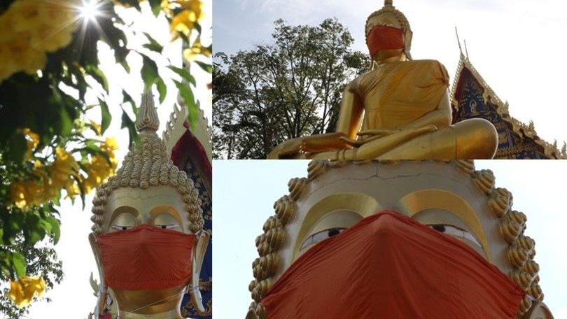 Coronavirus, a Bangkok Buddha con la mascherina è un monito per la popolazione