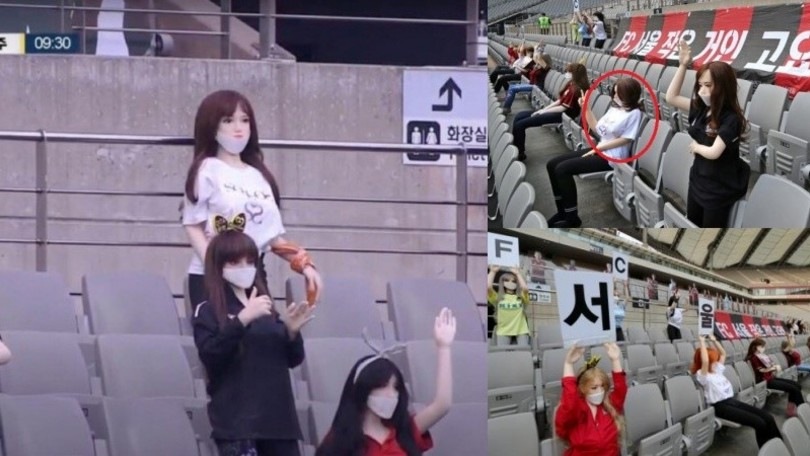 Corea del Sud, l'FC Seoul mette bambole gonfiabili in tribuna