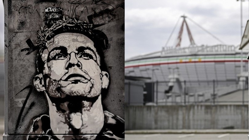 La Juve riabbraccia Cristiano Ronaldo: all'Allianz spunta un murale col suo volto