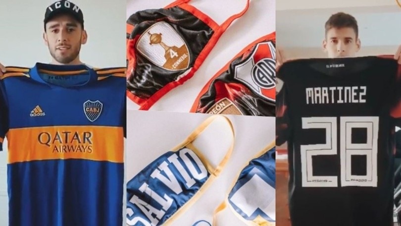 Le maglie di Boca Juniors e River Plate si trasformano in mascherine
