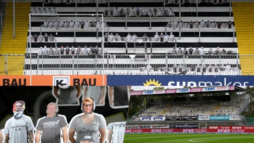 Bundesliga 2, in tribuna i cartonati personalizzati dei tifosi