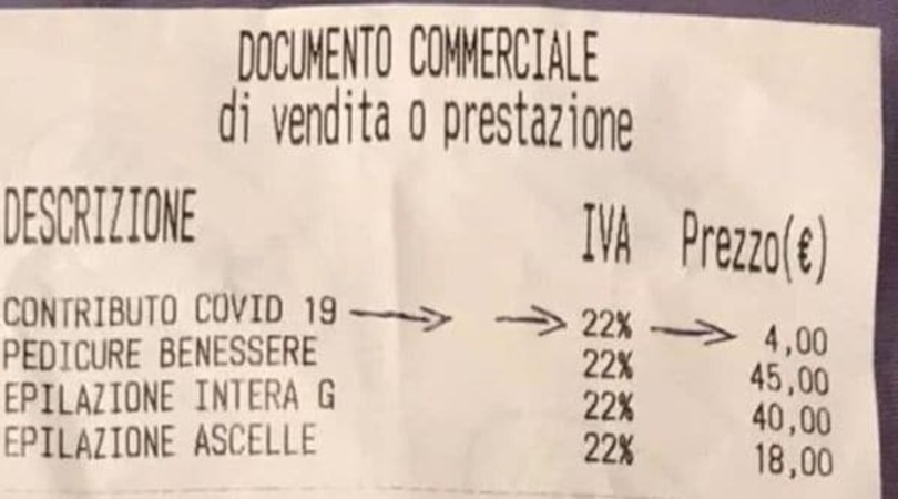 Sugli scontrini spunta la tassa Covid: ecco di cosa si tratta