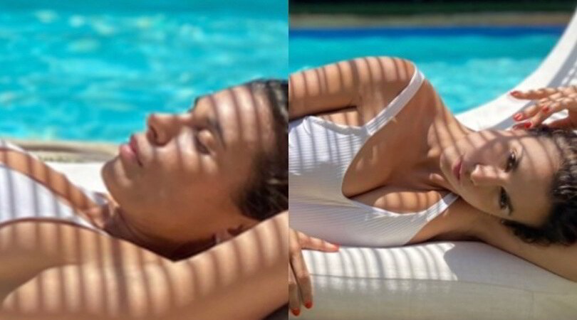 Elisabetta Canalis, relax in piscina: la foto fa impazzire i fan