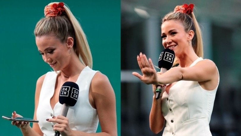 Diletta Leotta è uno spettacolo al Meazza per Inter-Sassuolo