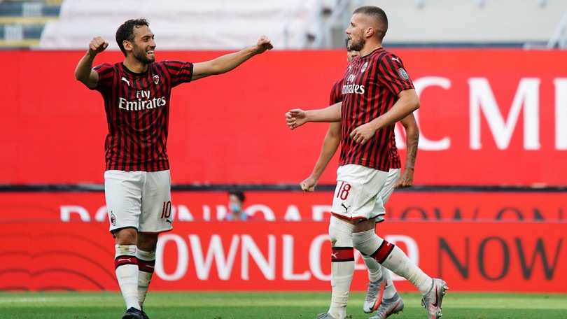 Milan-Roma 2-0: Rebic-Calhanoglu avvicinano Pioli all'Europa