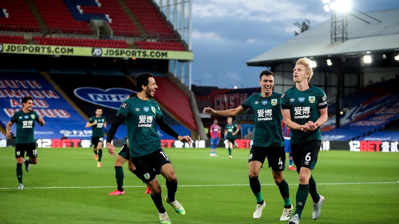 Premier League, Crystal Palace ancora ko: colpo del Burnley
