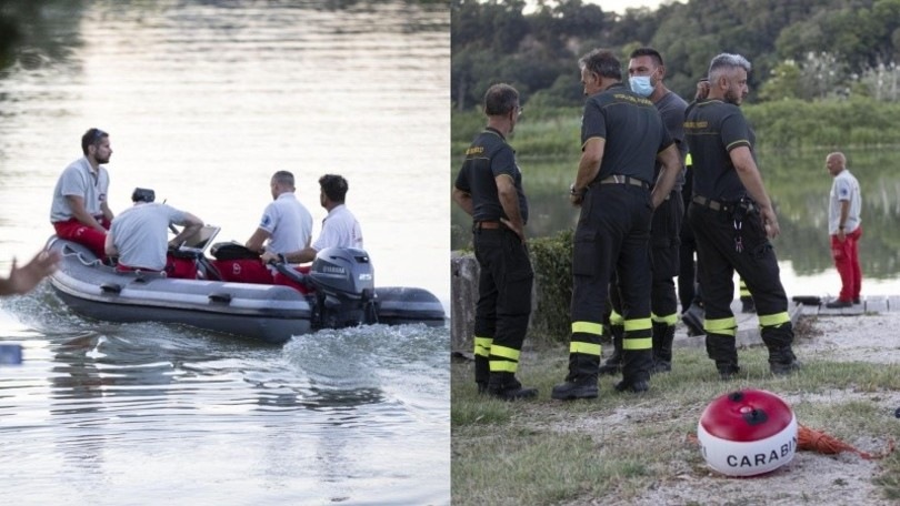Elicottero precipita nel Tevere: le immagini delle ricerche