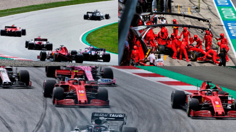 Choc Ferrari! Leclerc centra Vettel in partenza
