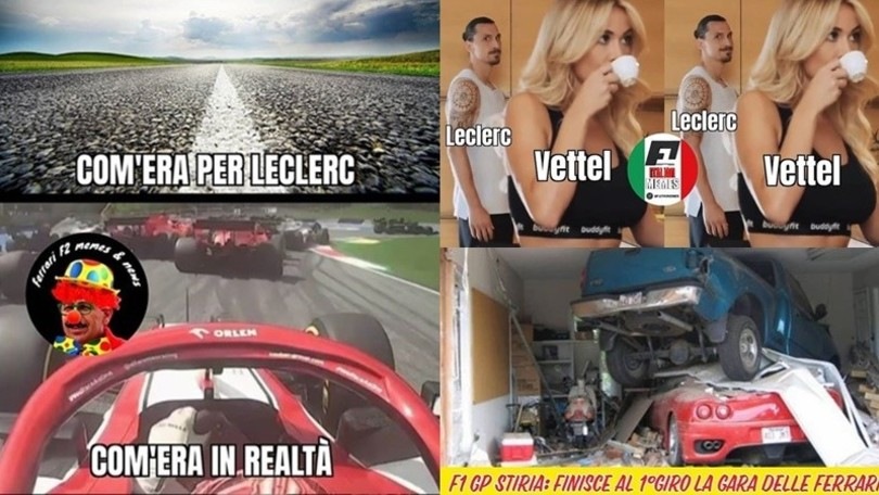 Leclerc contro Vettel: il disastro Ferrari visto dai social