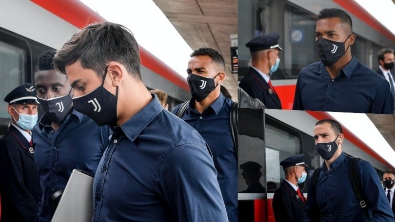 Juve, i giocatori sul treno per Reggio Emilia: c'è Demiral