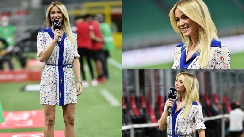 Diletta Leotta, look mozzafiato per Milan-Bologna