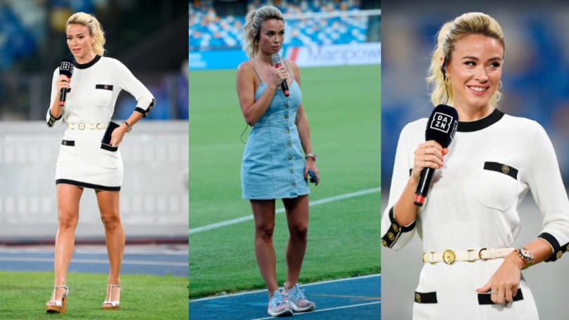 Diletta Leotta, doppio look per Napoli-Sassuolo