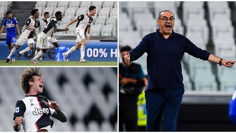 Cristiano Ronaldo e Bernardeschi regalano a Sarri lo scudetto. Juve campione d'Italia!