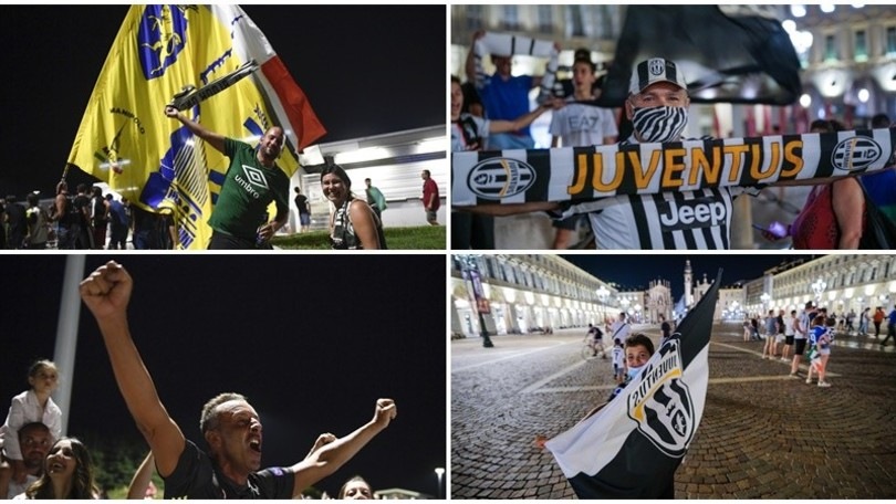 Juve campione, la festa dei tifosi per strada!