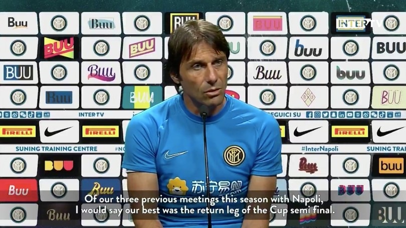 Inter, Conte: "Napoli forte. Futuro? Ho imparato una cosa..."