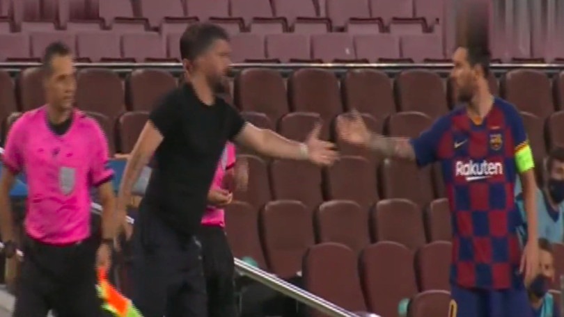Messi, battibecco con Gattuso. Poi non saluta l'arbitro