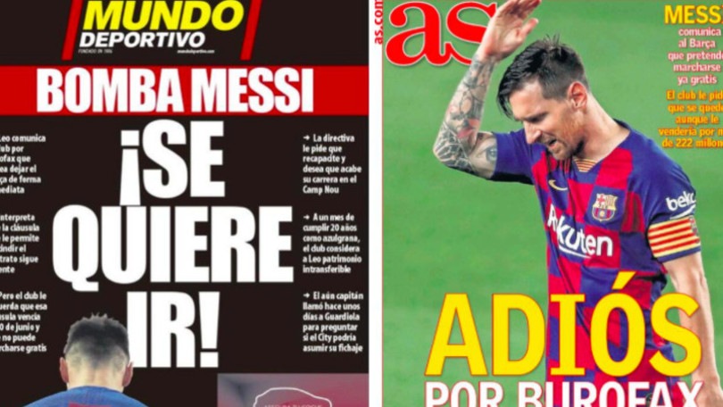 Messi-Barcellona, le prime pagine dei giornali spagnoli