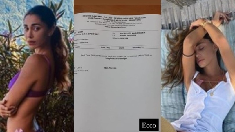 Coronavirus, Belen a Capri e il tampone su Instagram