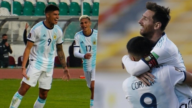 Correa gol con l'Argentina: e che abbraccio con Messi!