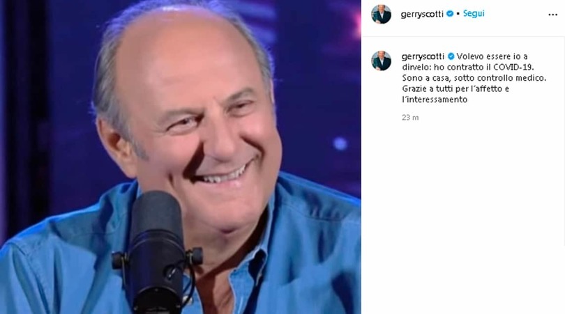 Coronavirus, Gerry Scotti positivo: l'annuncio sui social