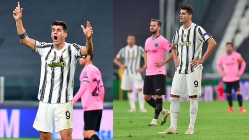 Juve ko con il Barcellona, la rabbia di Morata per i gol annullati