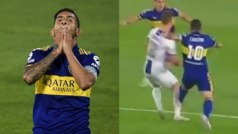 Tevez, entrata killer a 3 secondi dal fischio d'inizio