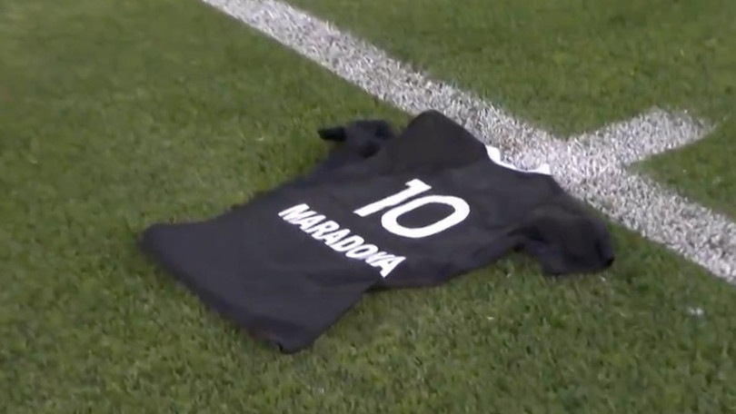 Maradona, la speciale dedica degli All Blacks prima dell'haka