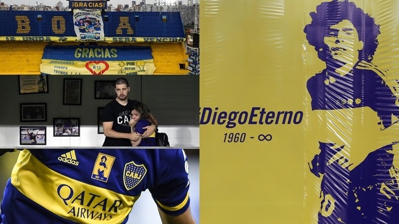 Maradona, Bombonera da brividi: l'omaggio del Boca sotto gli occhi di Dalma