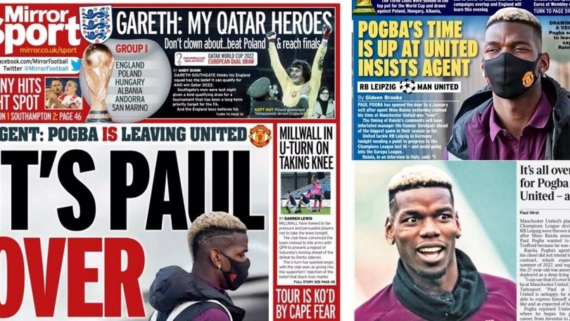 Pogba, l’intervista di Tuttosport sulle prime pagine inglesi