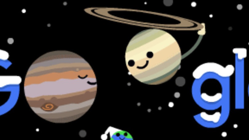 Google, doodle dedicato alla congiunzione fra Giove e Saturno